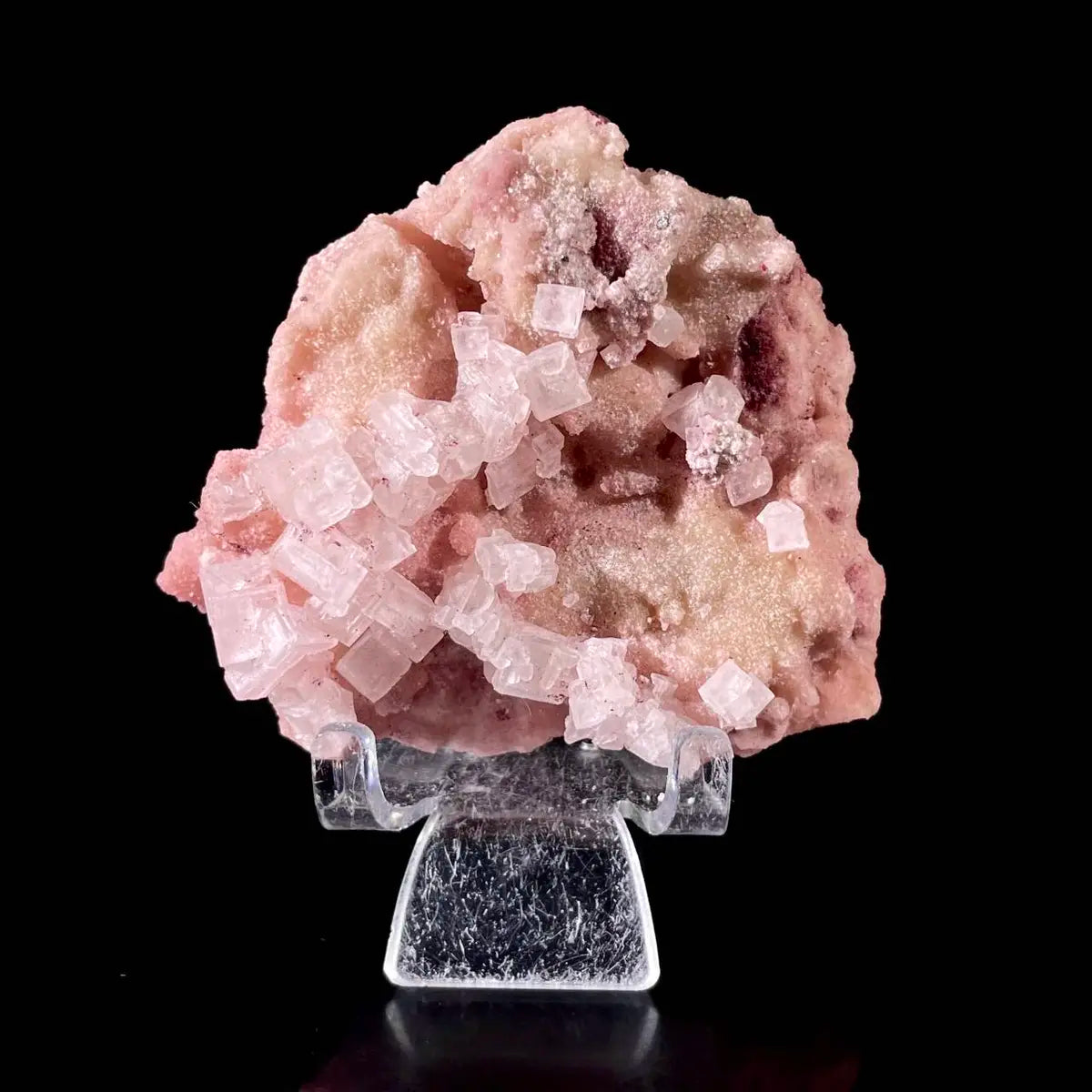 Pink Halite | Natural Bladed Halite Mineral Specimen | Rose-Form Crystal Formation | 140 g | 8.5*8*3 cm