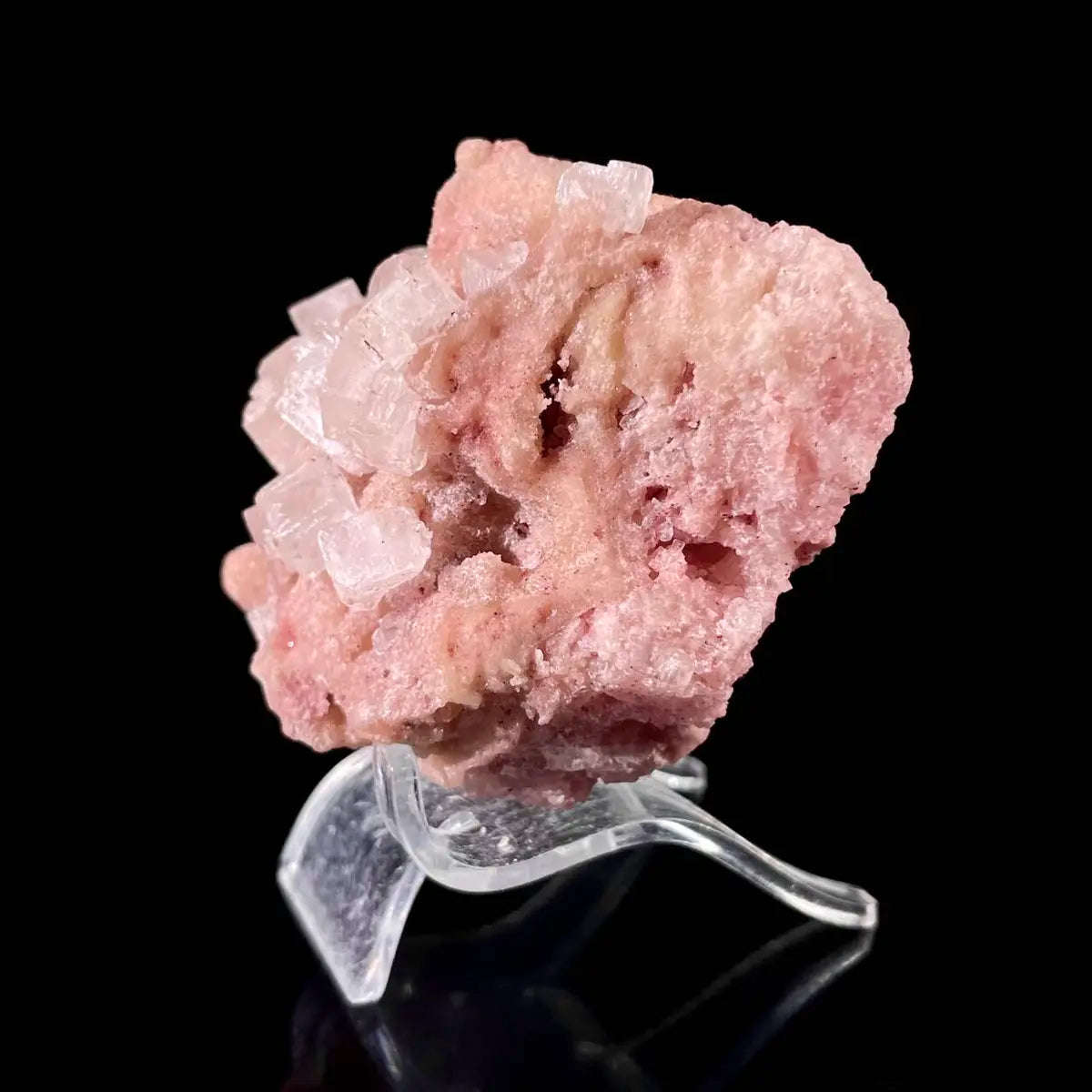 Pink Halite | Natural Bladed Halite Mineral Specimen | Rose-Form Crystal Formation | 130 g | 8*6*4 cm