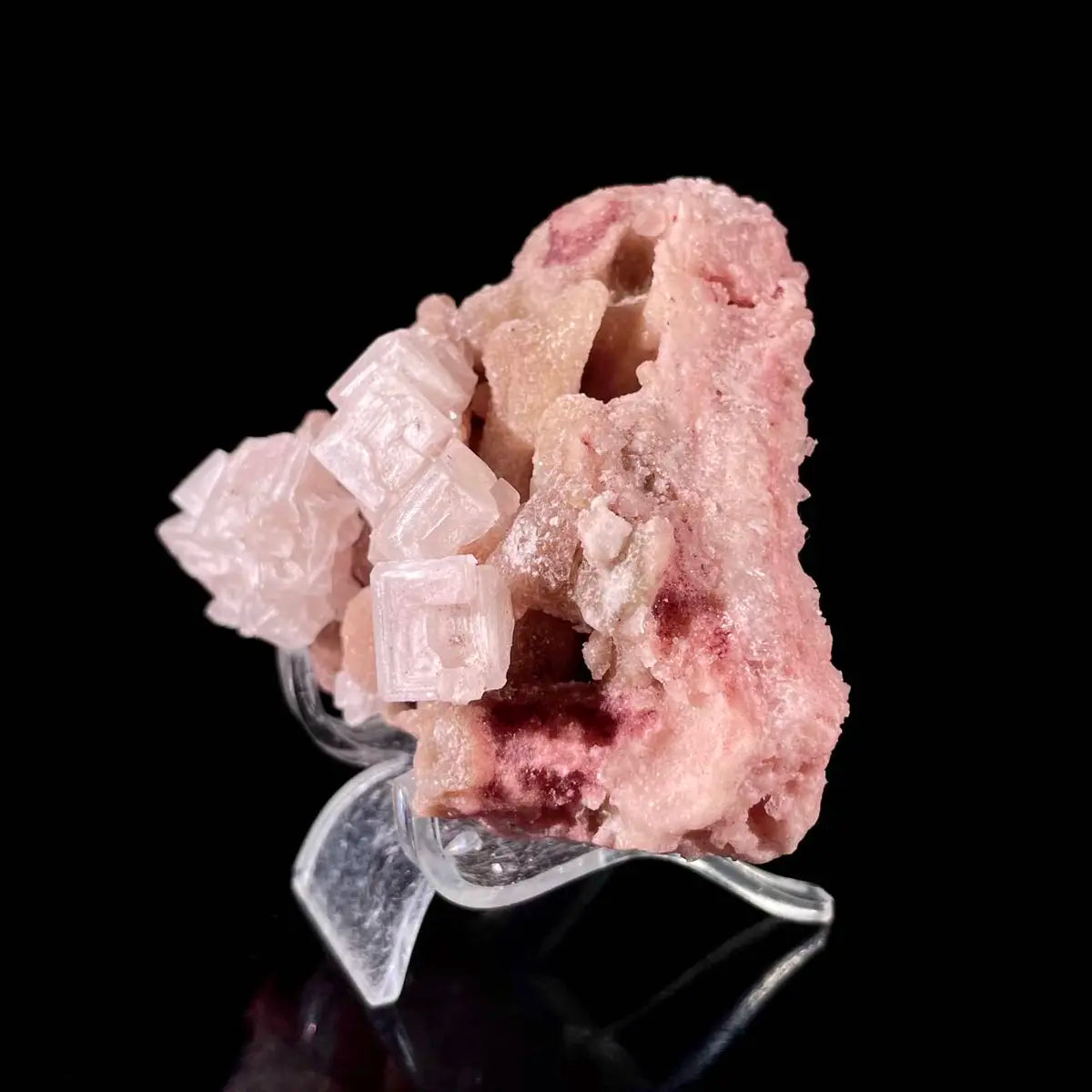 Pink Halite | Natural Bladed Halite Mineral Specimen | Rose-Form Crystal Formation | 150 g | 9*7*4.5 cm