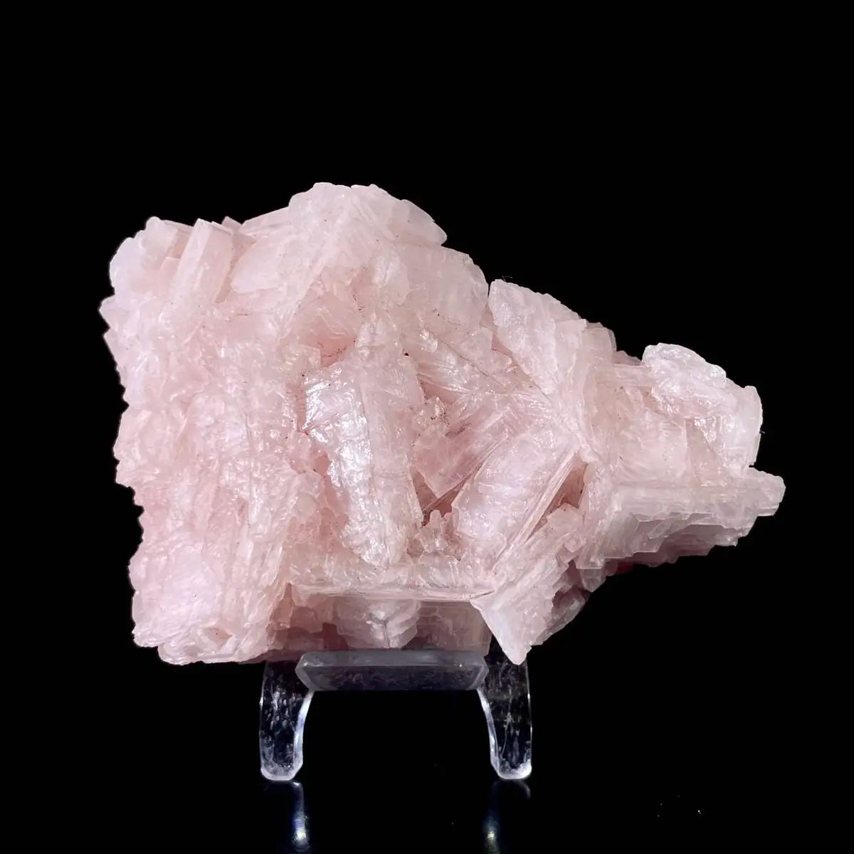 Pink Halite | Natural Bladed Halite Mineral Specimen | Rose-Form Crystal Formation | 340 g | 12*9*6 cm