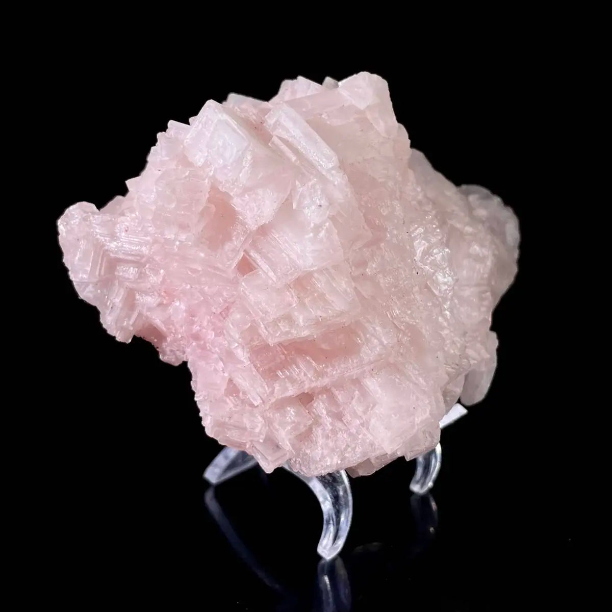 Pink Halite | Natural Bladed Halite Mineral Specimen | Rose-Form Crystal Formation | 340 g | 12*9*6 cm