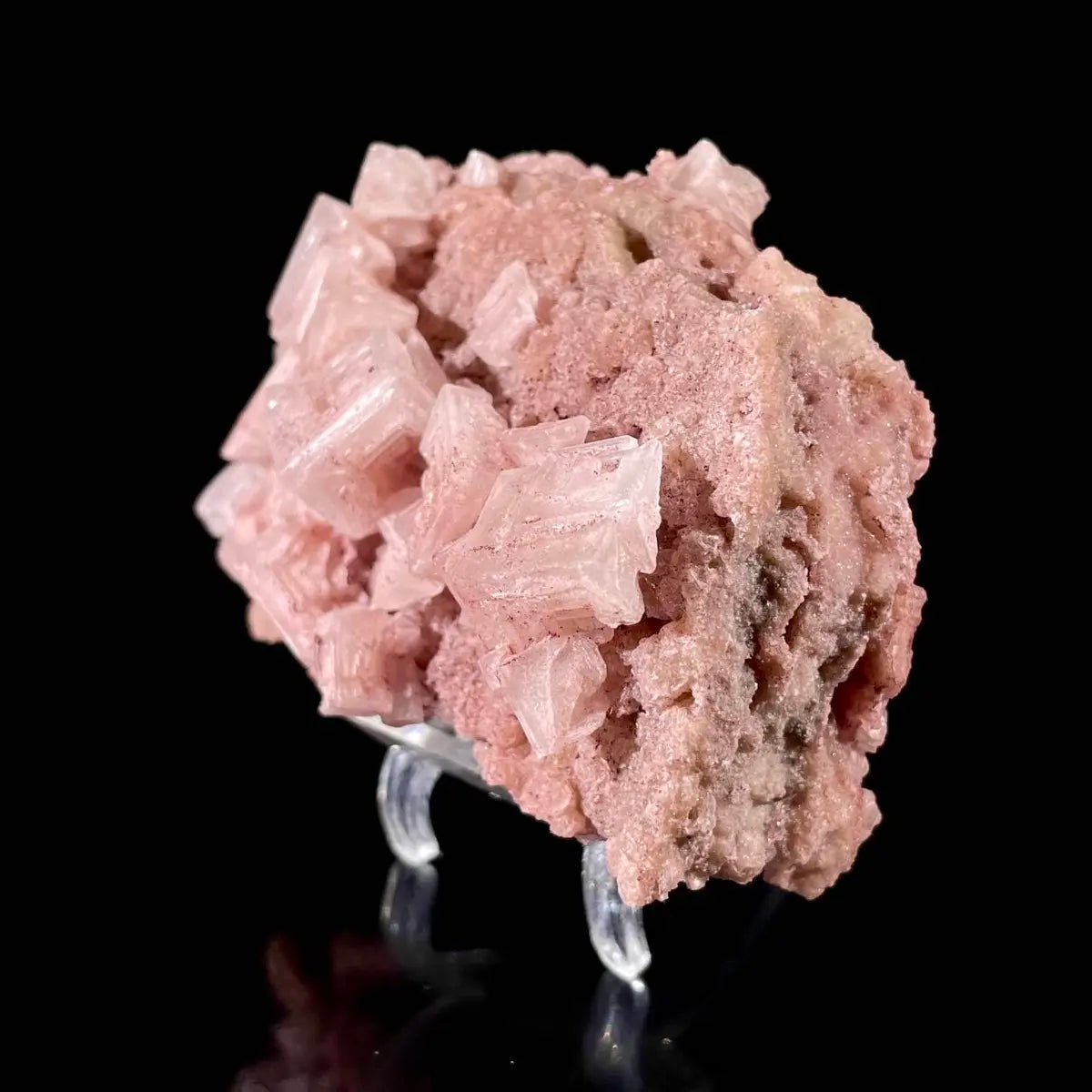 Pink Halite | Natural Bladed Halite Mineral Specimen | Rose-Form Crystal Formation | 240 g | 10*7.5*5 cm