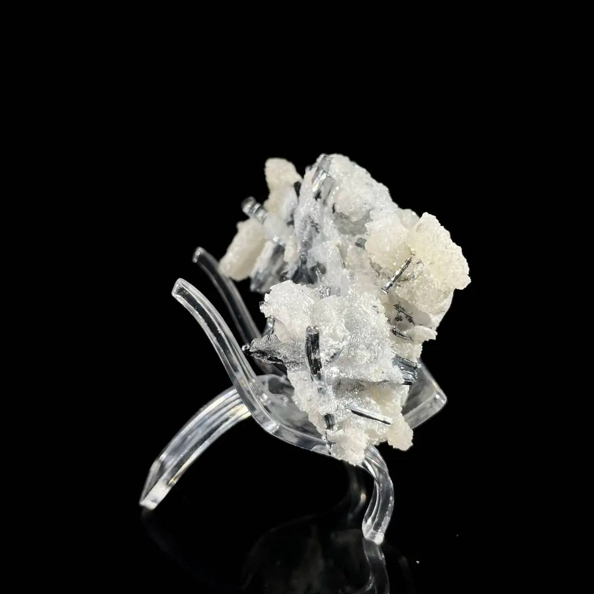 Stibnite with Sphalerite Association Crystal Cluster | Natural Sulfide Mineral Specimen from Guizhou, China | 94 g | 8*5.5*4 cm