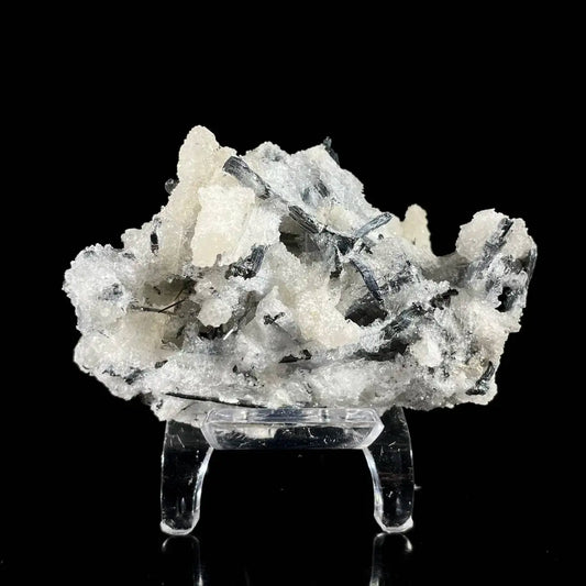 A861-Stibnite with Sphalerite Association Crystal Cluster | Natural Sulfide Mineral Specimen from Guizhou, China | 94 g | 8*5.5*4 cm
