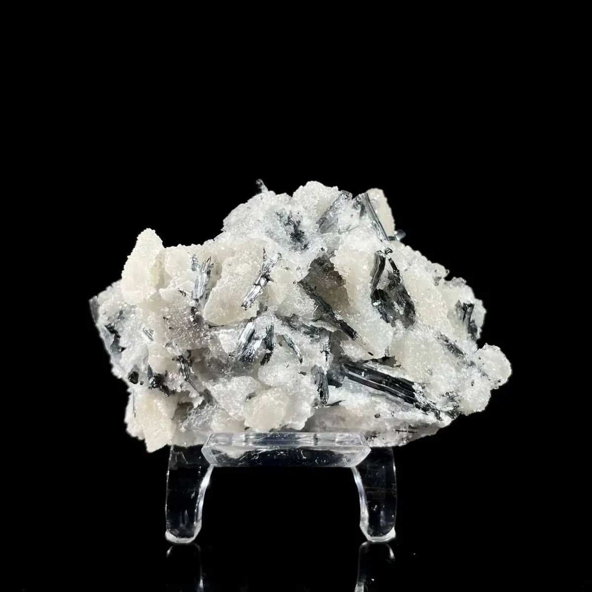 Stibnite with Sphalerite Association Crystal Cluster | Natural Sulfide Mineral Specimen from Guizhou, China | 94 g | 8*5.5*4 cm