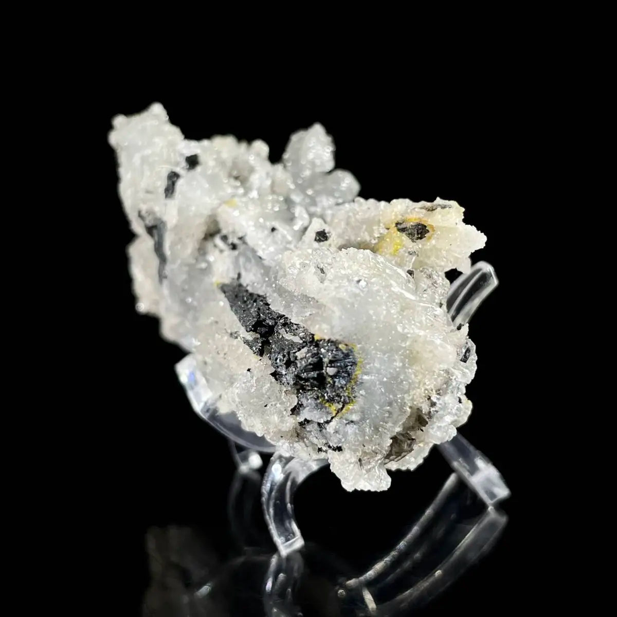 Stibnite with Sphalerite Association Crystal Cluster | Natural Sulfide Mineral Specimen from Guizhou, China | 65 g | 7.5*3*3.5 cm