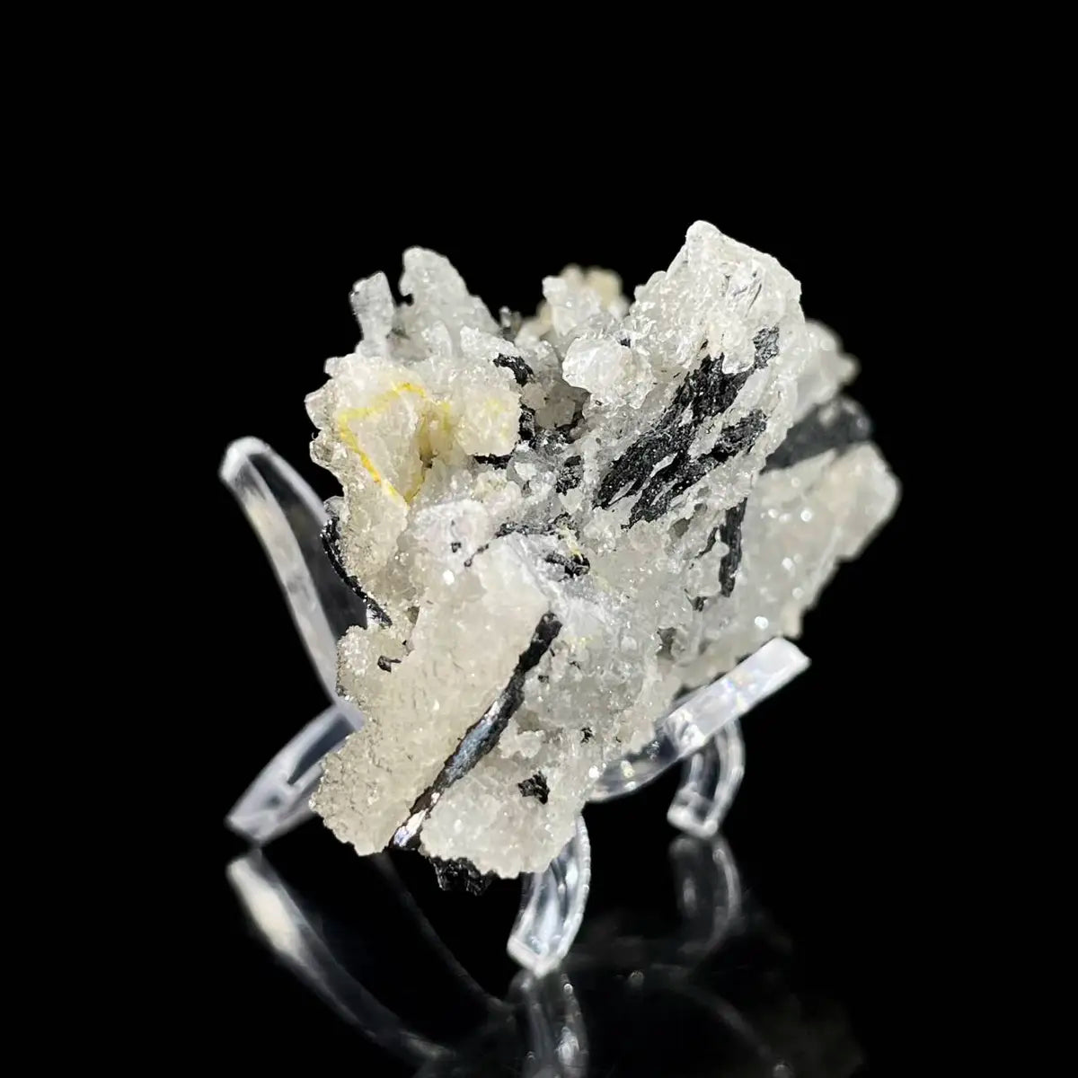 Stibnite with Sphalerite Association Crystal Cluster | Natural Sulfide Mineral Specimen from Guizhou, China | 65 g | 7.5*3*3.5 cm
