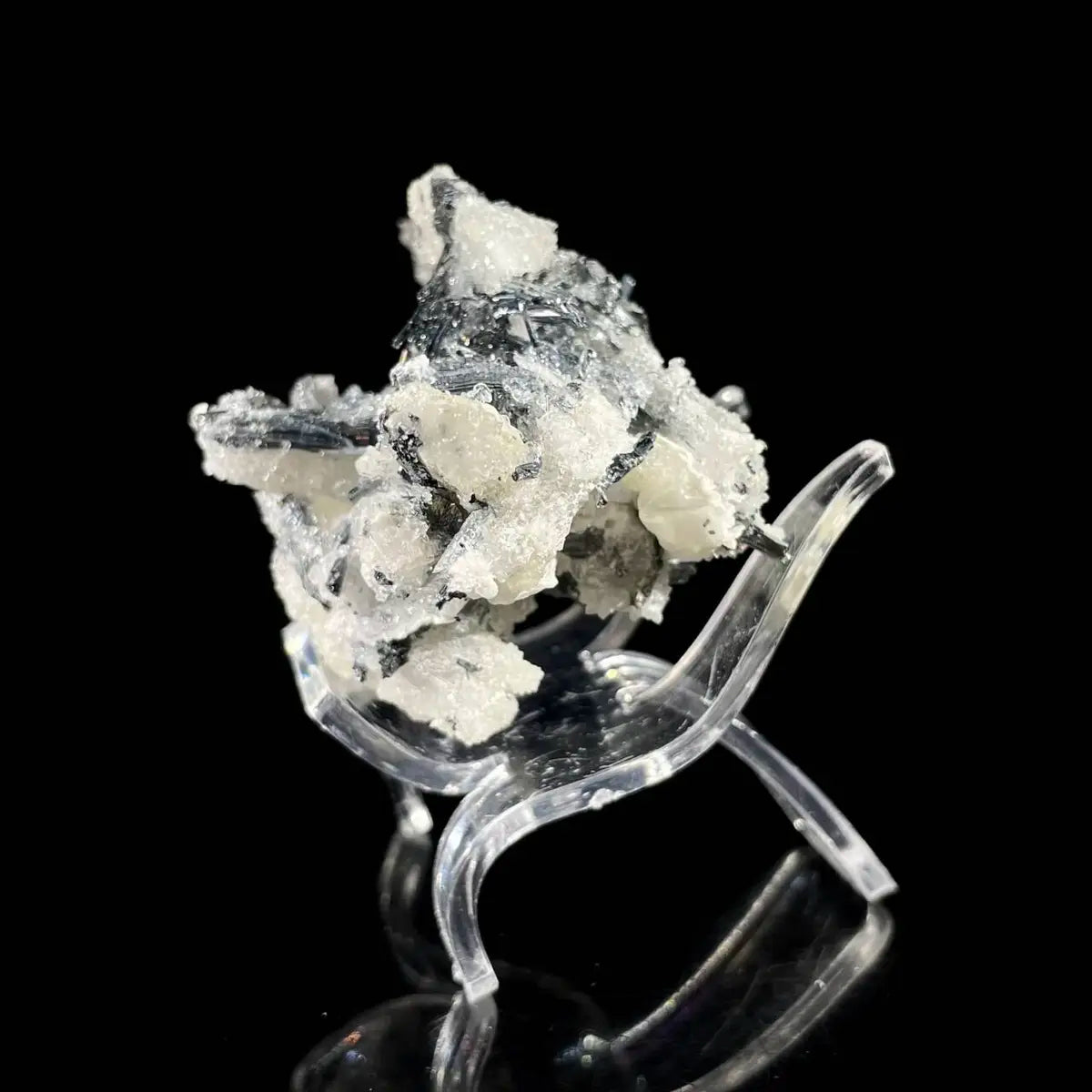 Stibnite with Sphalerite Association Crystal Cluster | Natural Sulfide Mineral Specimen from Guizhou, China | 75 g | 8*4.5*4.5 cm