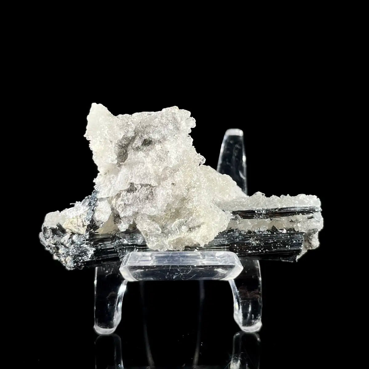 Stibnite with Sphalerite Association Crystal Cluster | Natural Sulfide Mineral Specimen from Guizhou, China | 17 g | 5*2*2.5 cm