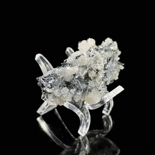 A866-Stibnite with Sphalerite Association Crystal Cluster | Natural Sulfide Mineral Specimen from Guizhou, China | 22 g | 5.5*2.5*3 cm