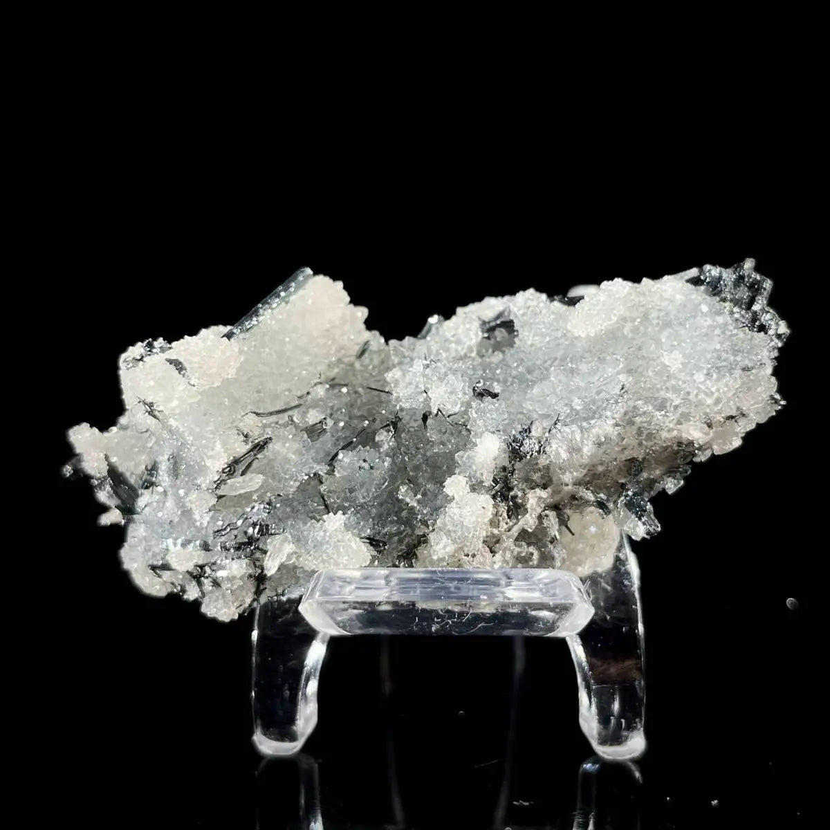 Stibnite with Sphalerite Association Crystal Cluster | Natural Sulfide Mineral Specimen from Guizhou, China | 22 g | 5.5*2.5*3 cm
