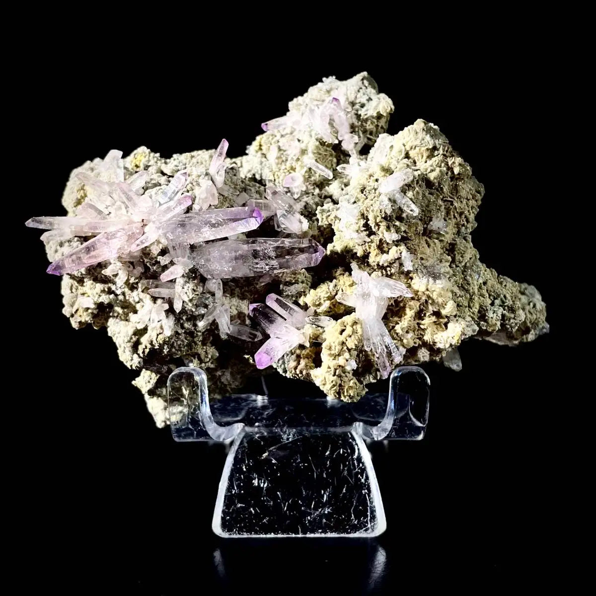 Natural Mexico Vera Cruz Amethyst | Rare Slender Amethyst  on Matrix | Collector’s Grade | 180 g | 8.5*6*4.5 cm