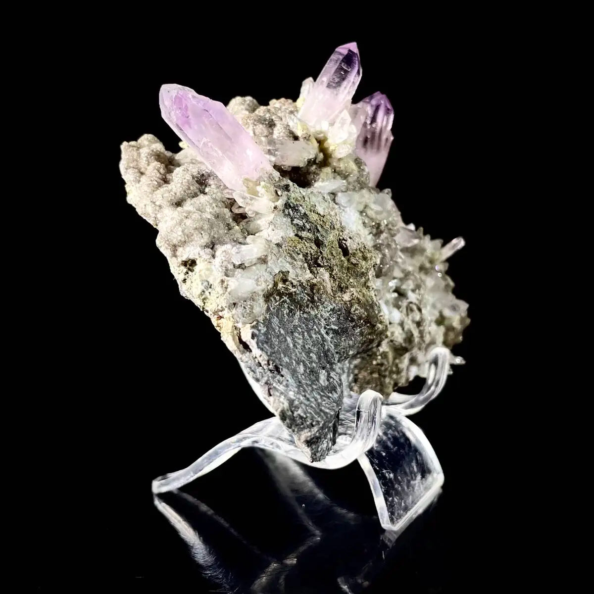 Natural Mexico Vera Cruz Amethyst | Rare Slender Amethyst  on Matrix | Collector’s Grade | 210 g | 11*7*3.5 cm