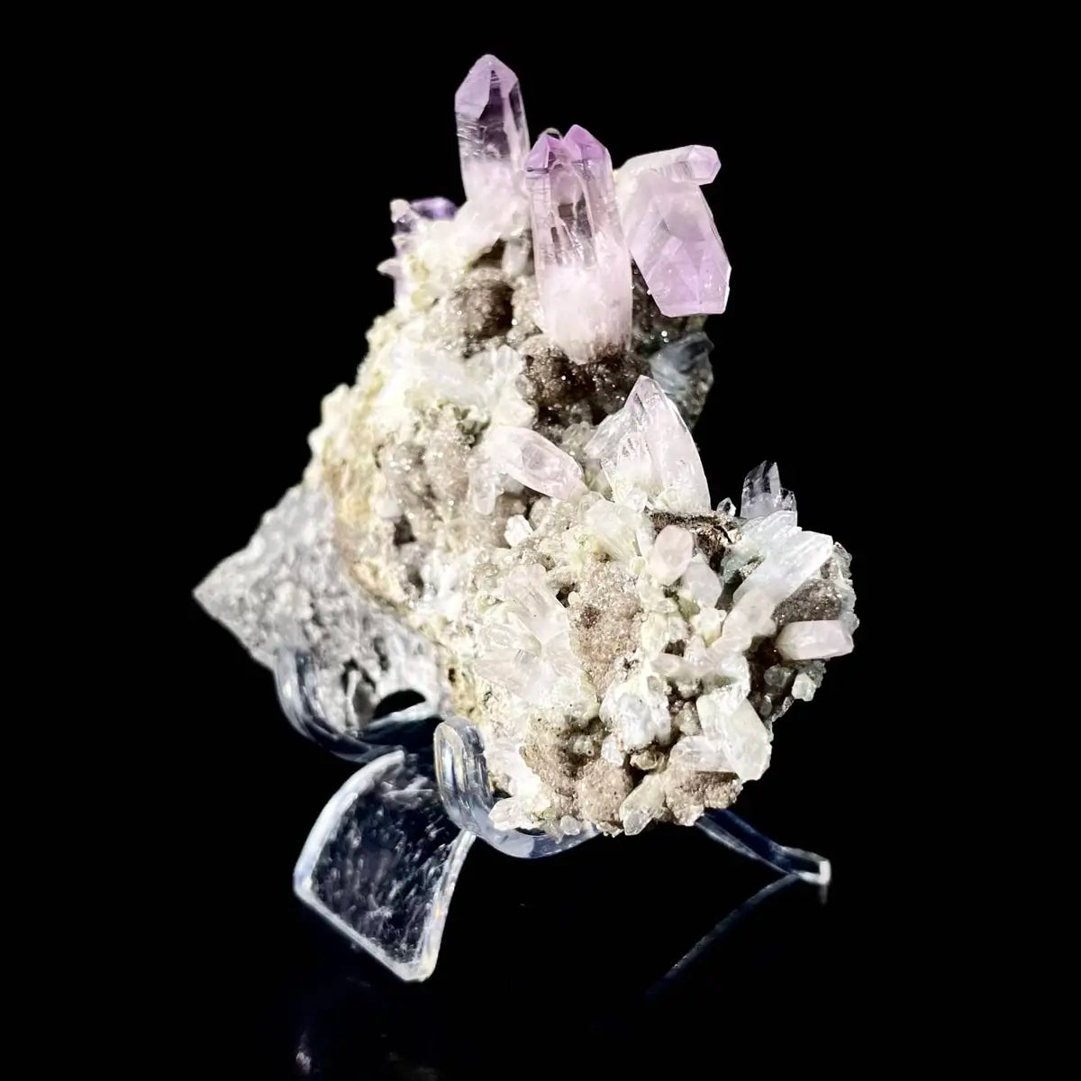 Natural Mexico Vera Cruz Amethyst | Rare Slender Amethyst  on Matrix | Collector’s Grade | 210 g | 11*7*3.5 cm