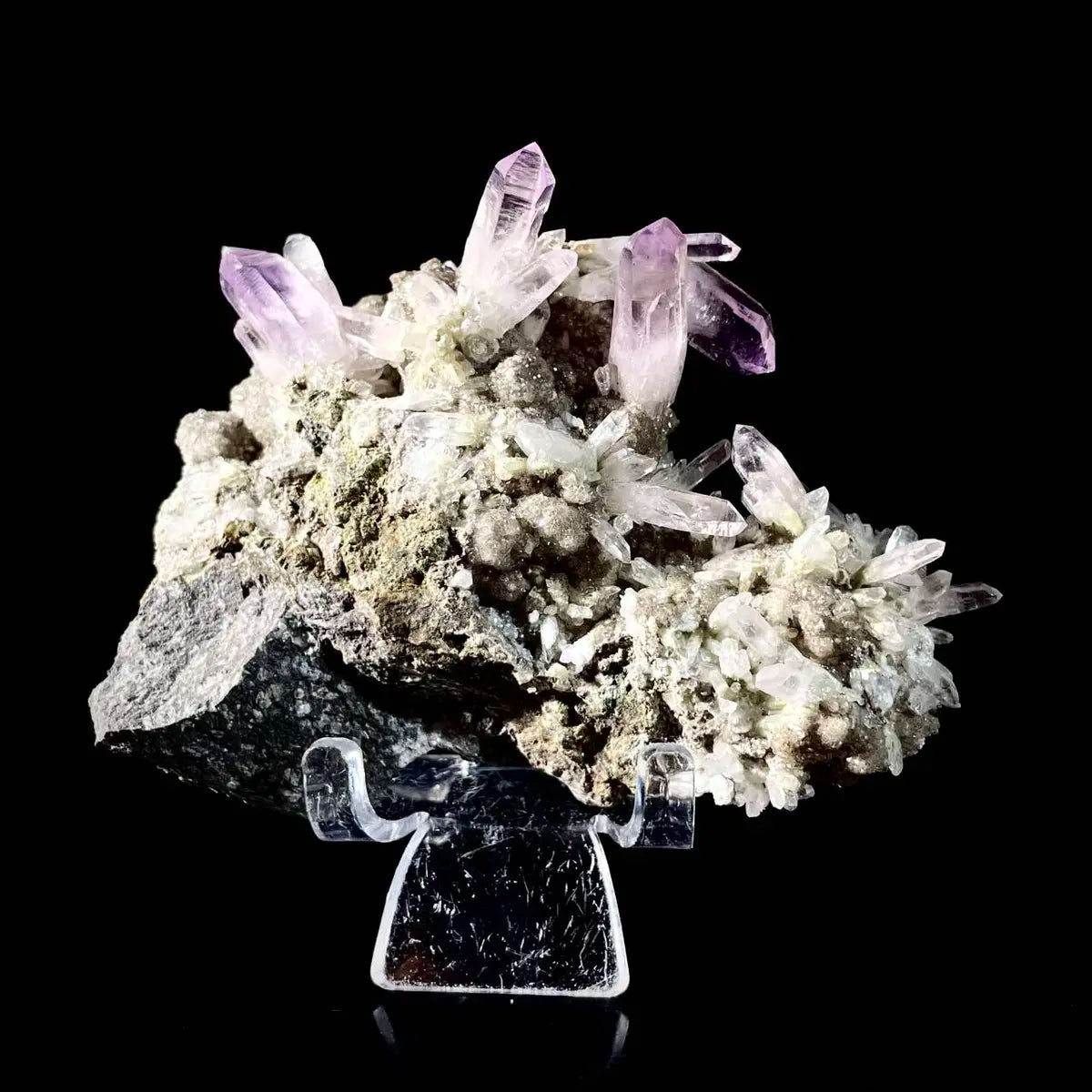 Natural Mexico Vera Cruz Amethyst | Rare Slender Amethyst  on Matrix | Collector’s Grade | 210 g | 11*7*3.5 cm