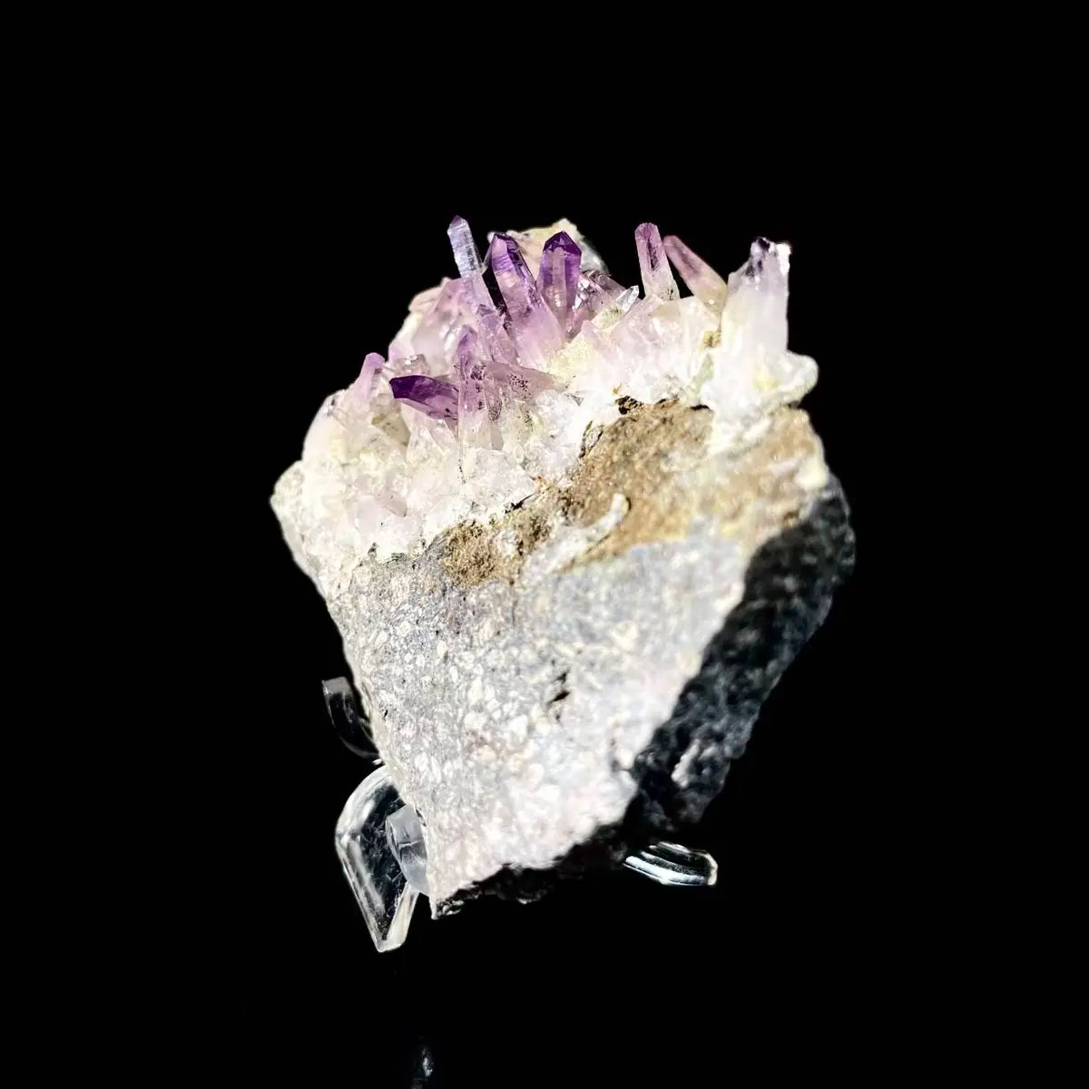Natural Mexico Vera Cruz Amethyst | Rare Slender Amethyst  on Matrix | Collector’s Grade | 120 g | 8.5*6.5*2 cm
