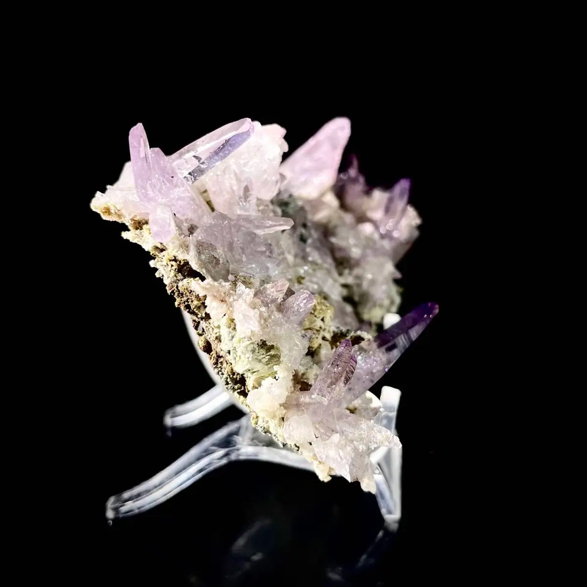 Natural Mexico Vera Cruz Amethyst | Rare Slender Amethyst  on Matrix | Collector’s Grade | 150 g | 11*6.5*4 cm