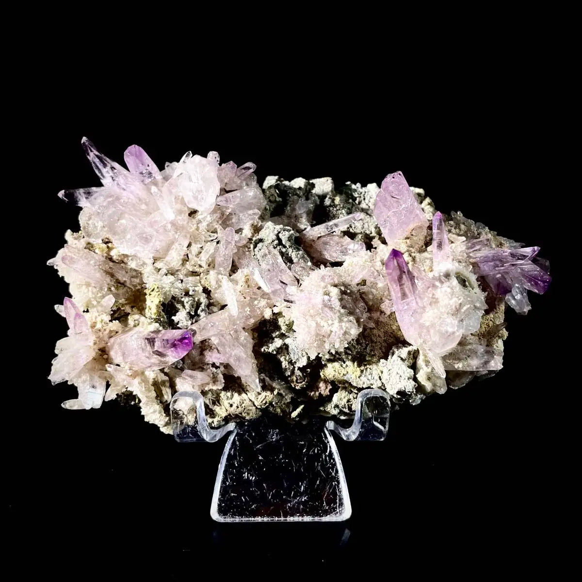 Natural Mexico Vera Cruz Amethyst | Rare Slender Amethyst  on Matrix | Collector’s Grade | 150 g | 11*6.5*4 cm