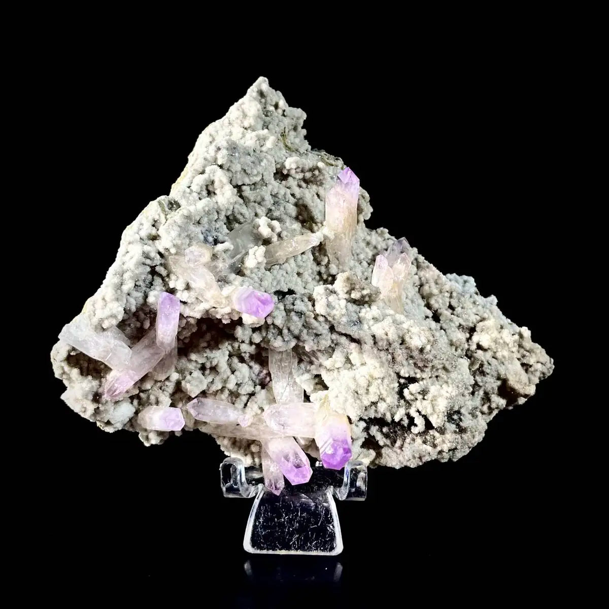 Natural Mexico Vera Cruz Amethyst | Rare Slender Amethyst  on Matrix | Collector’s Grade | 140 g | 9.5*8*4 cm
