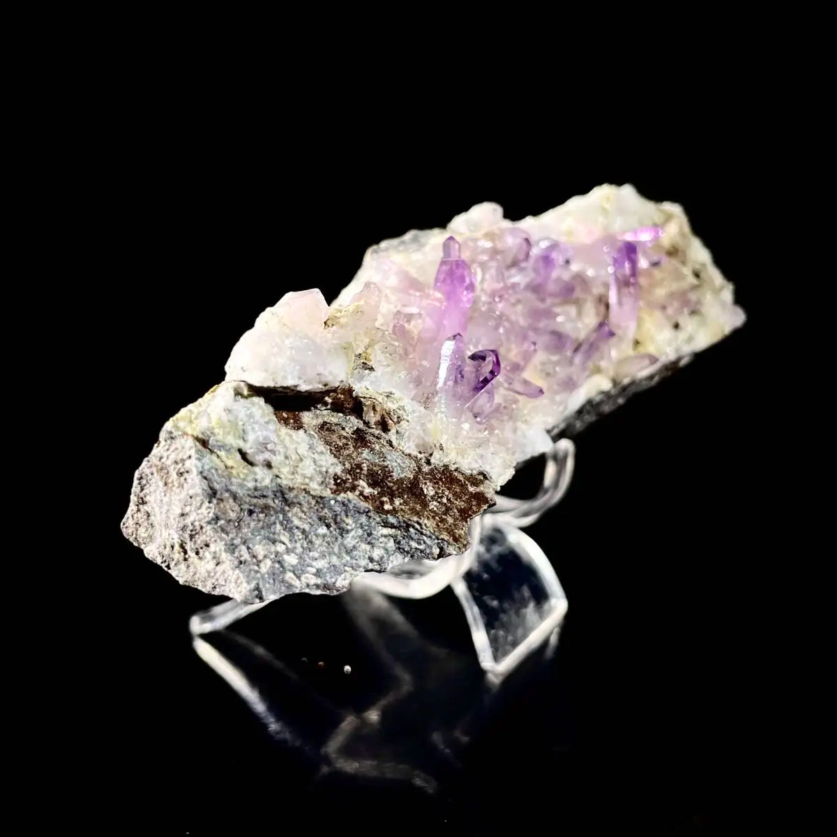 Natural Mexico Vera Cruz Amethyst | Rare Slender Amethyst on Matrix | Collector’s Grade | 390 g | 16.5*6*4 cm
