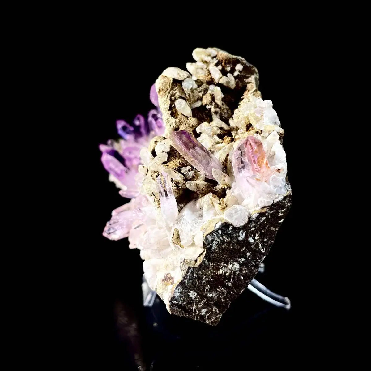 Natural Mexico Vera Cruz Amethyst | Rare Slender Amethyst on Matrix | Collector’s Grade | 380 g | 17*7.5*4.5 cm