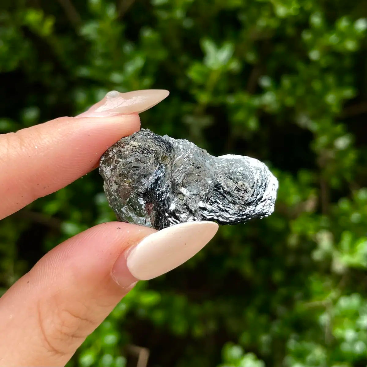 Natural Specularite  Flower on Matrix | Rare Metallic Iron Oxide Mineral Specimen from Guangdong, China | Mineral Collection Grade Display Piece | 6 g | 3.5*2*1 cm