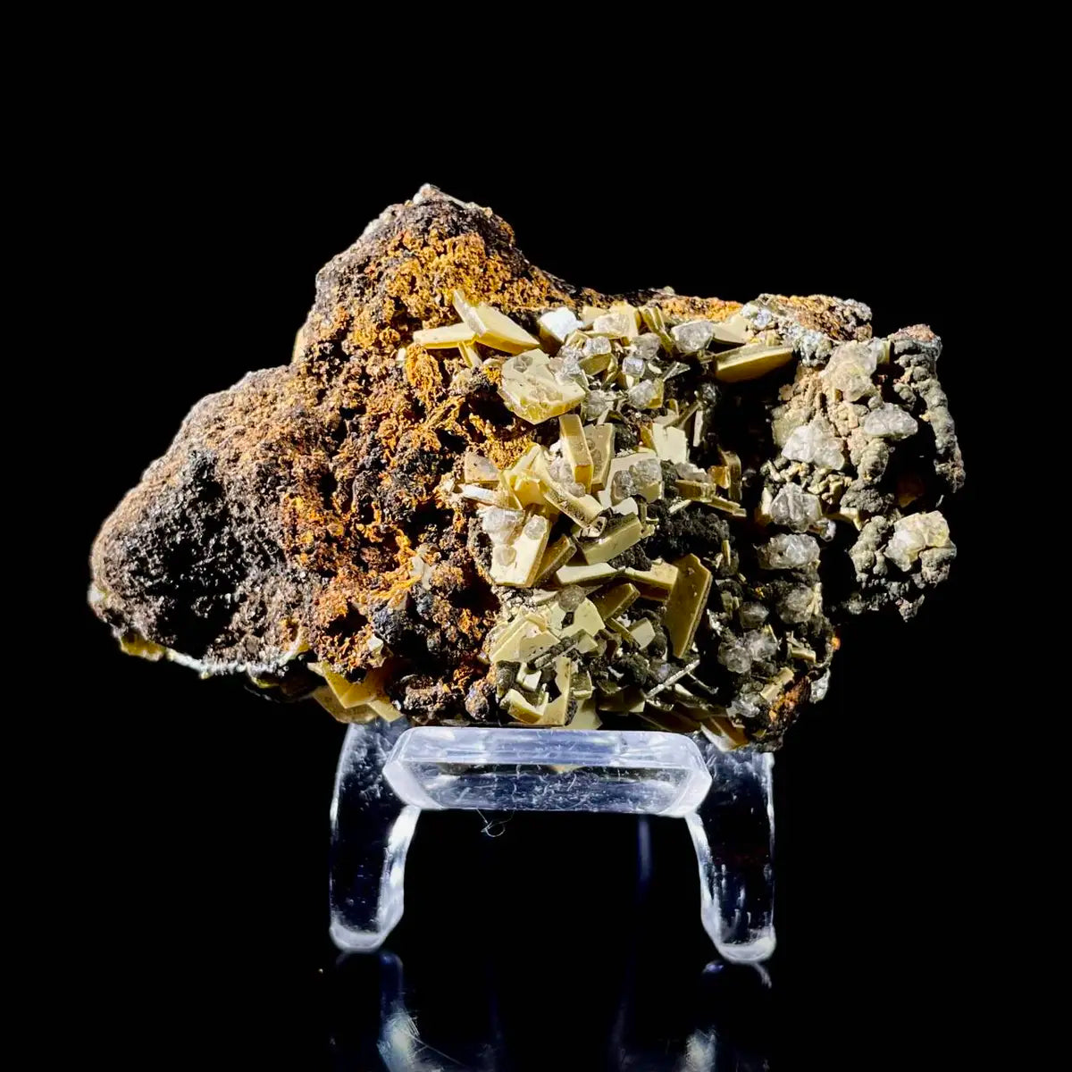 atural Chlorite Quartz with Calcite  on Matrix | Green Phantom Quartz  Specimen from Mexico | Rare Mineral Association | 31 g | 6*4*2.5 cm