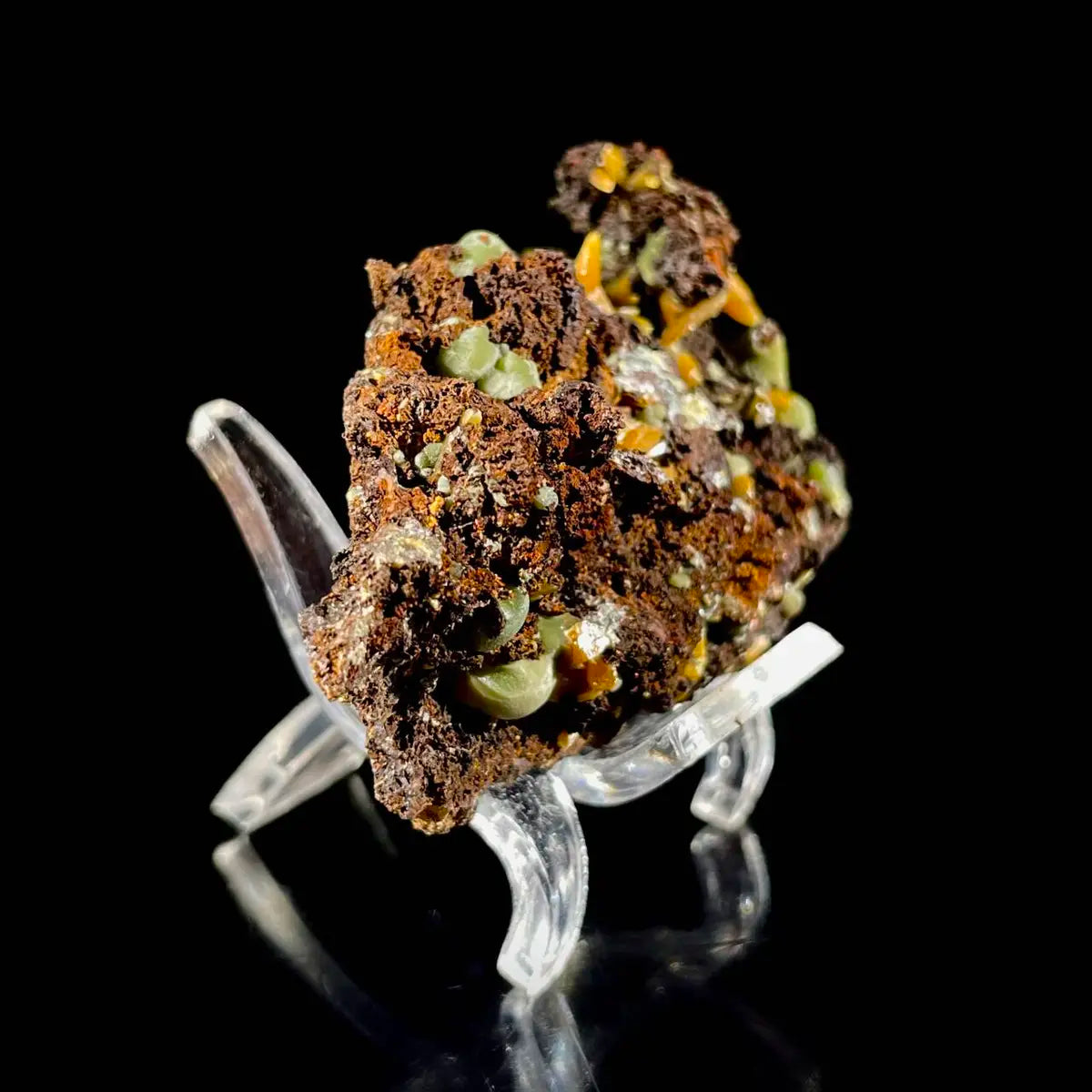 atural Chlorite Quartz with Calcite  on Matrix | Green Phantom Quartz Specimen from Mexico | Rare Mineral Association | 43 g | 6*3.5*2 cm