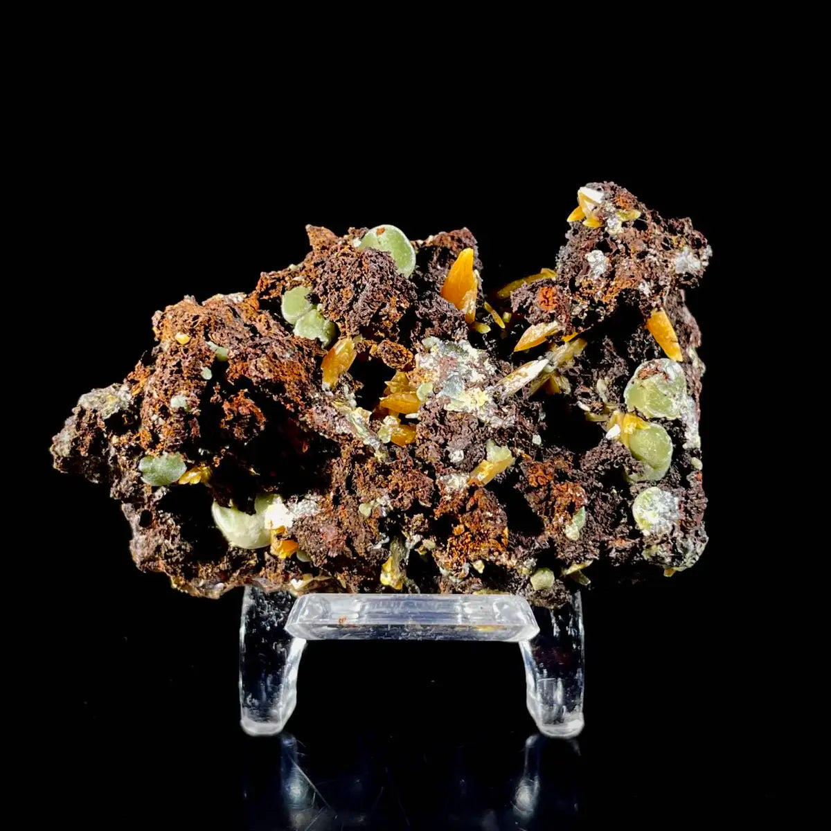 atural Chlorite Quartz with Calcite  on Matrix | Green Phantom Quartz Specimen from Mexico | Rare Mineral Association | 43 g | 6*3.5*2 cm