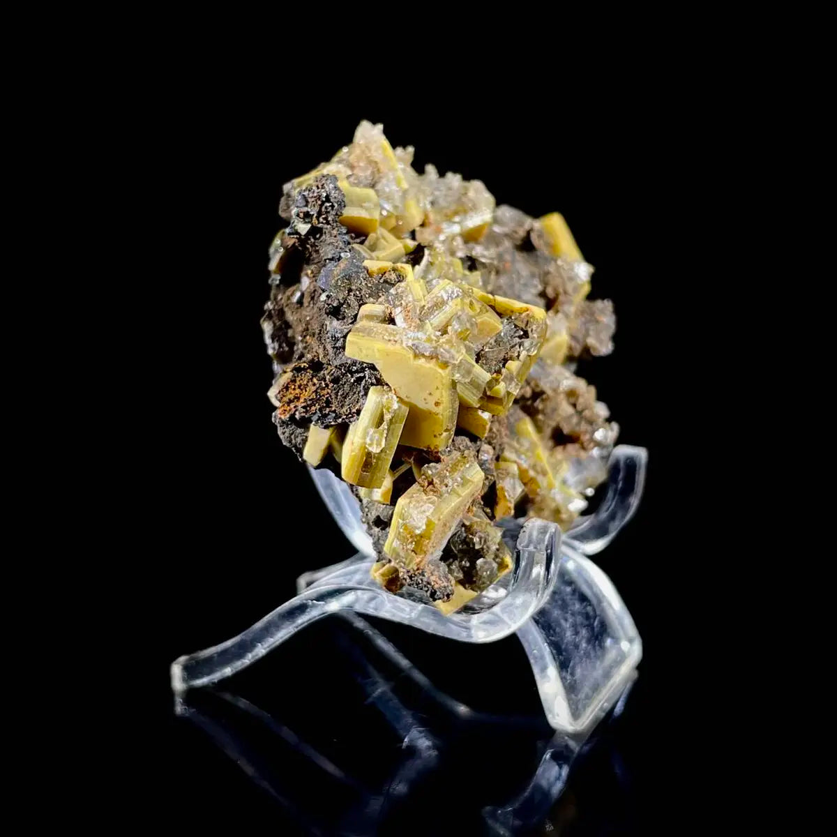 atural Chlorite Quartz with Calcite  on Matrix | Green Phantom Quartz Specimen from Mexico | Rare Mineral Association | 31 g | 5*4*2 cm