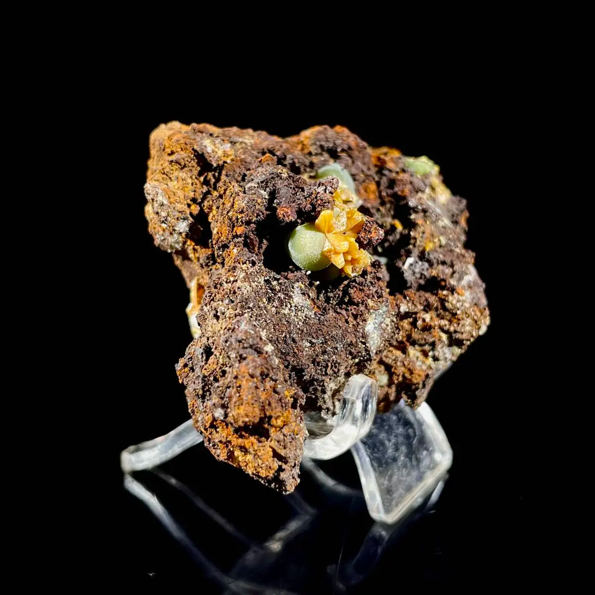 atural Chlorite Quartz with Calcite  on Matrix | Green Phantom Quartz Specimen from Mexico | Rare Mineral Association | 66 g | 7*4.5*2..5 cm