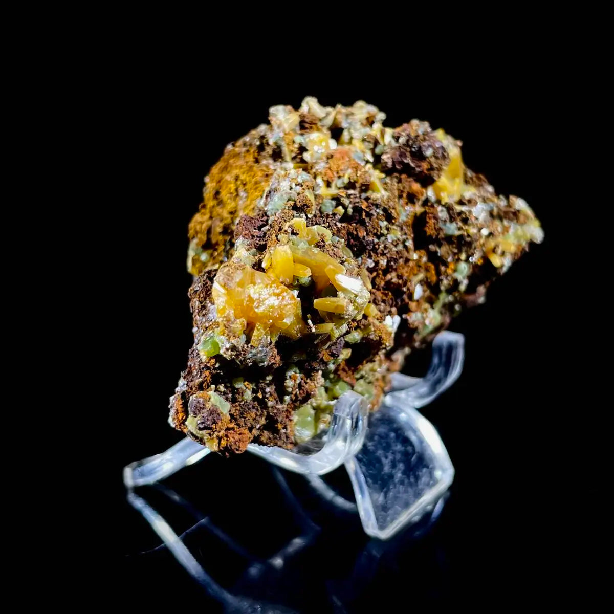 atural Chlorite Quartz with Calcite  on Matrix | Green Phantom Quartz Specimen from Mexico | Rare Mineral Association | 71 g | 6*3.5*3 cm