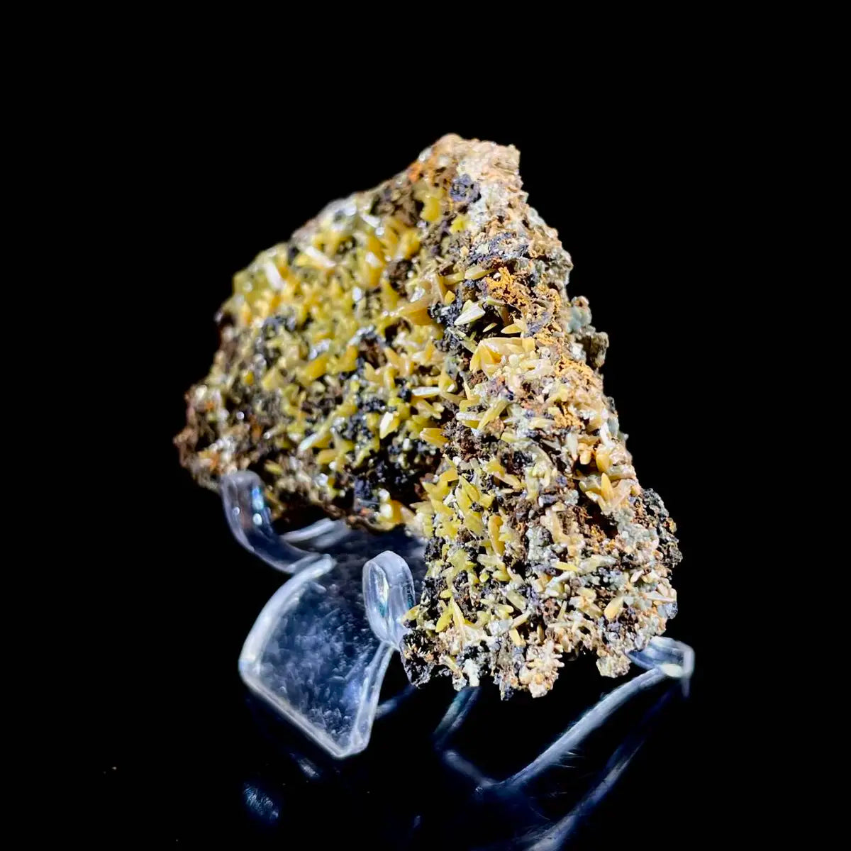 atural Chlorite Quartz with Calcite  on Matrix | Green Phantom Quartz Specimen from Mexico | Rare Mineral Association | 52 g | 7*4*2 cm