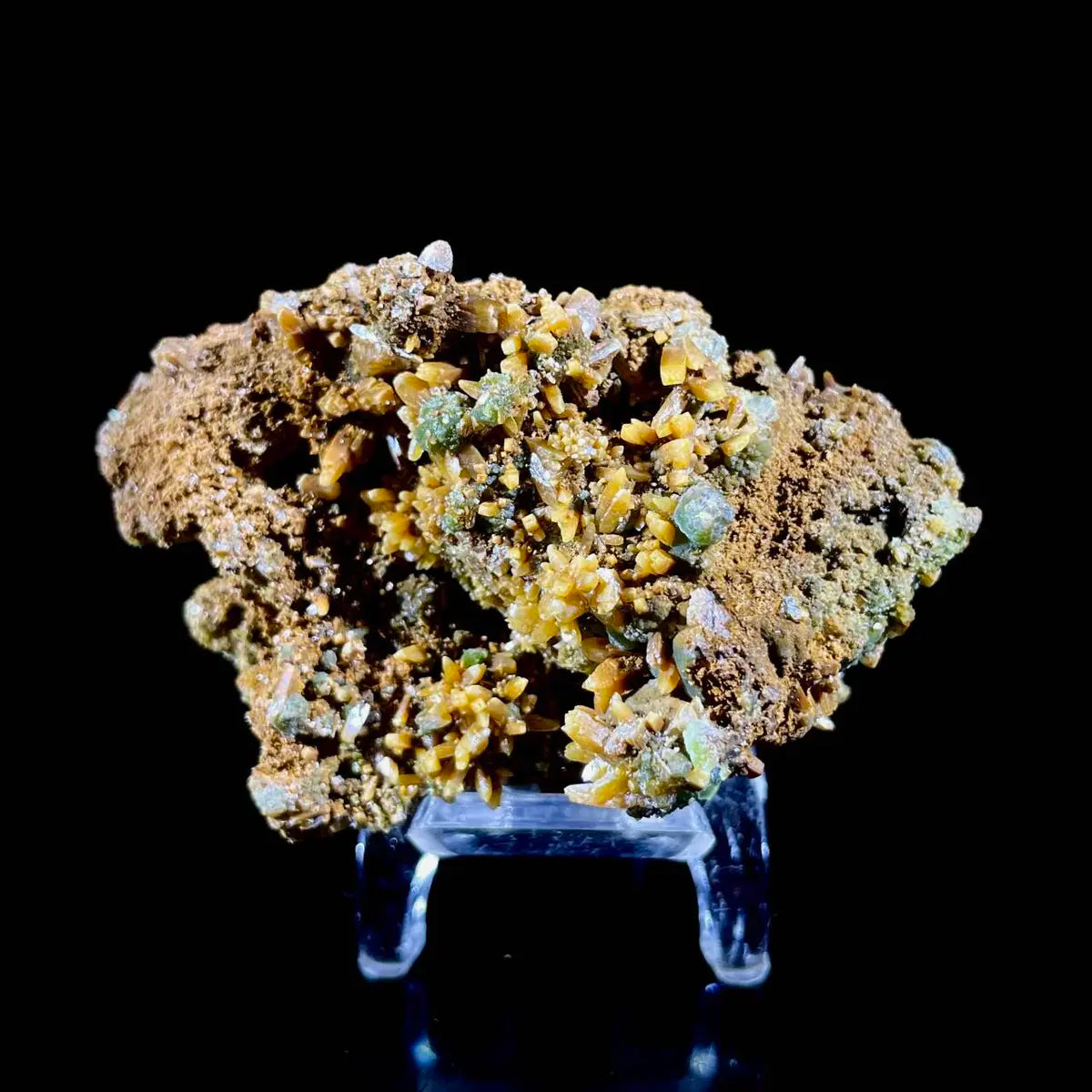 atural Chlorite Quartz with Calcite  on Matrix | Green Phantom Quartz Specimen from Mexico | Rare Mineral Association | 120 g | 6*4*3.5 cm