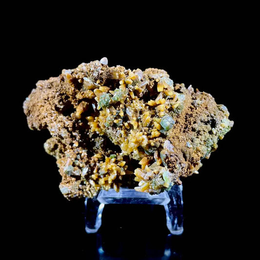 B31-atural Chlorite Quartz with Calcite  on Matrix | Green Phantom Quartz Specimen from Mexico | Rare Mineral Association | 120 g | 6*4*3.5 cm
