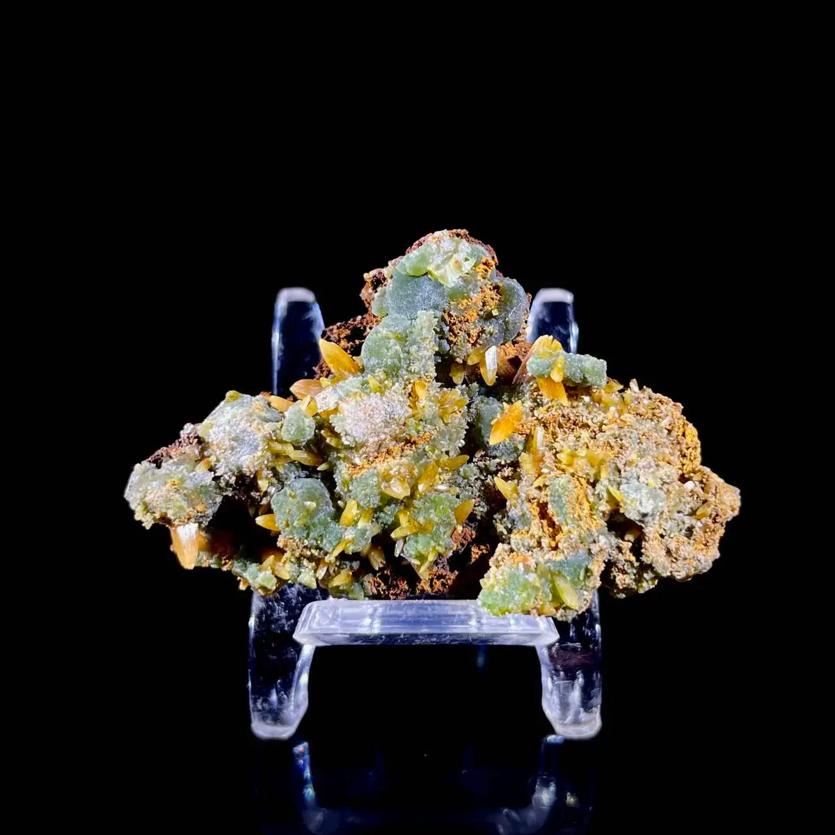 atural Chlorite Quartz with Calcite  on Matrix | Green Phantom Quartz Specimen from Mexico | Rare Mineral Association | 30 g | 5*3*2 cm