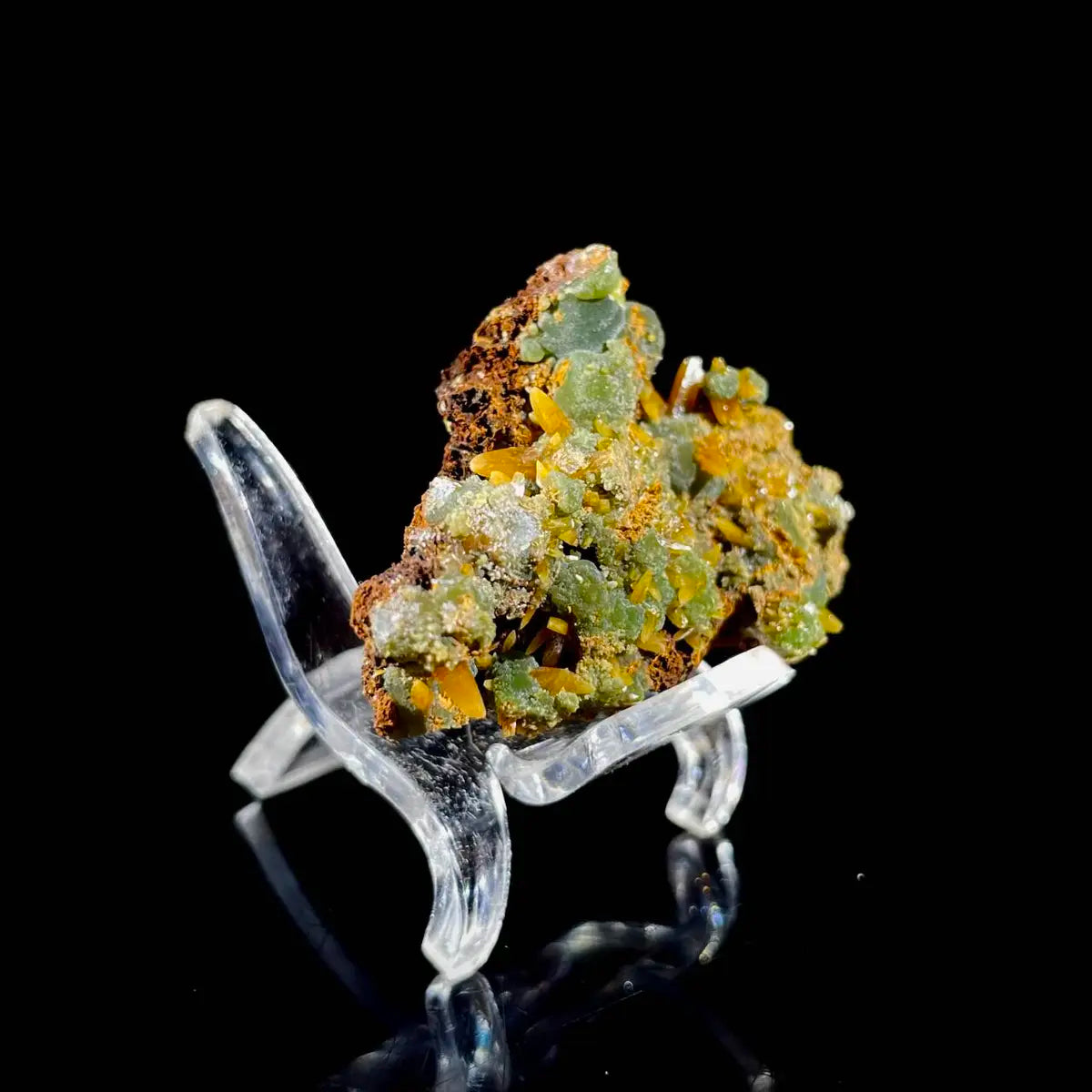 atural Chlorite Quartz with Calcite  on Matrix | Green Phantom Quartz Specimen from Mexico | Rare Mineral Association | 30 g | 5*3*2 cm