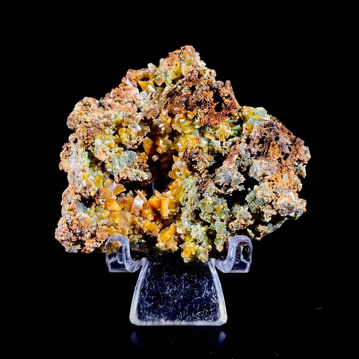 atural Chlorite Quartz with Calcite  on Matrix | Green Phantom Quartz Specimen from Mexico | Rare Mineral Association | 69 g | 5.5*5*2 cm