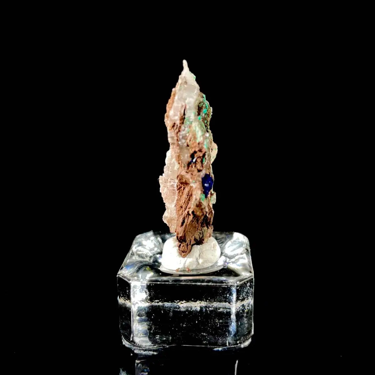 Anhui Azurite with Malachite Crystals on Matrix | Natural Copper Mineral Specimen | Rare Association Piece | 6 g | 3.5*2.5*1  cm