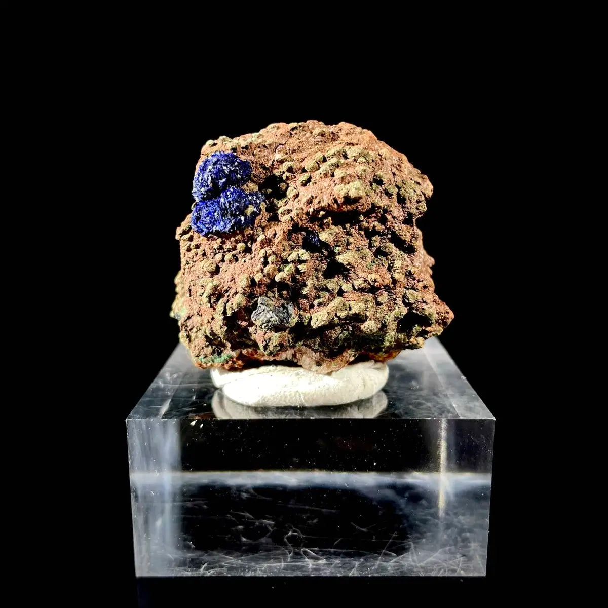 Anhui Azurite with Malachite Crystals on Matrix | Natural Copper Mineral Specimen | Rare Association Piece | 57 g | 4*4*3 cm