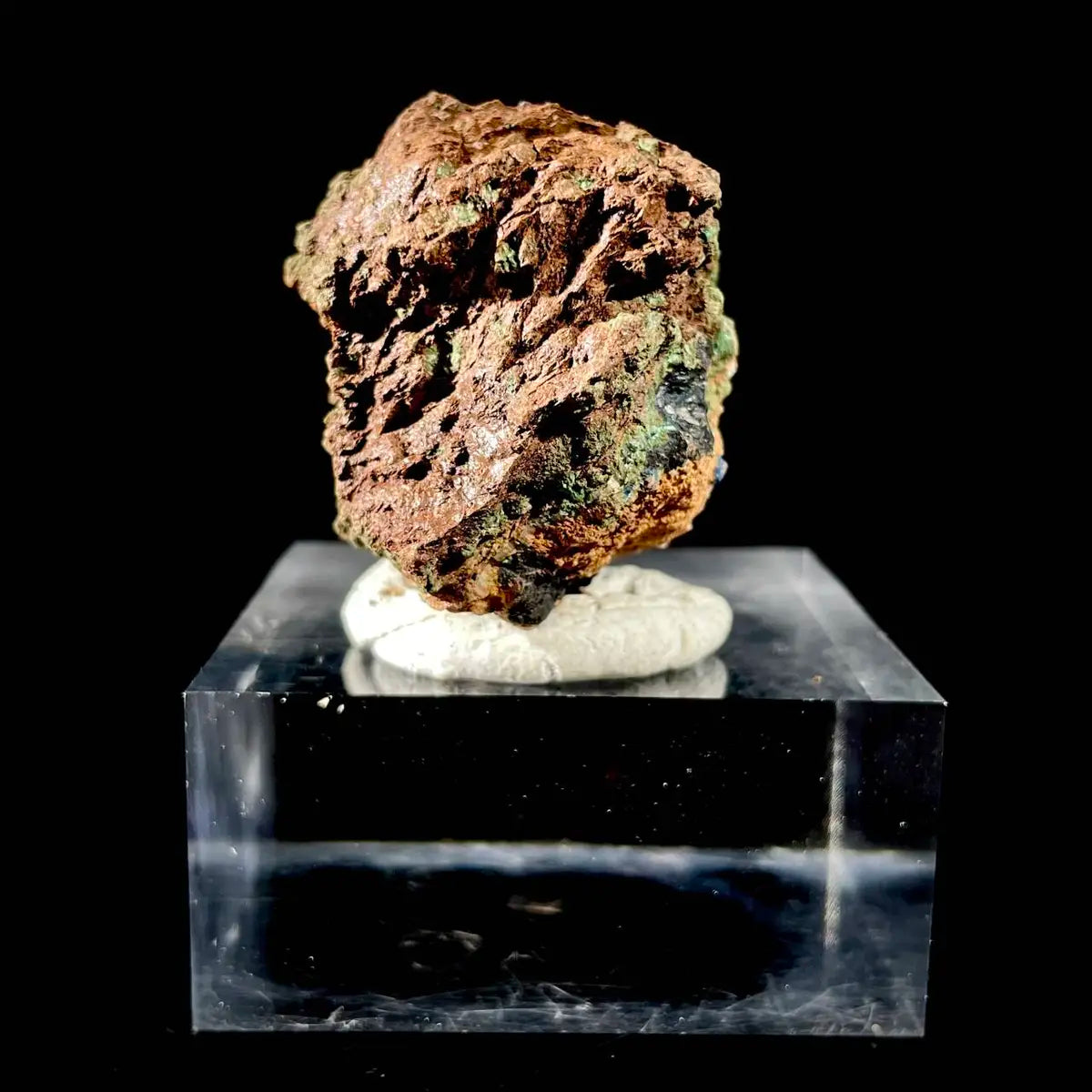Anhui Azurite with Malachite Crystals on Matrix | Natural Copper Mineral Specimen | Rare Association Piece | 57 g | 4*4*3 cm