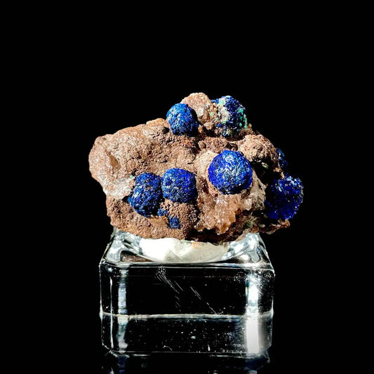 B38-Anhui Azurite with Malachite Crystals on Matrix | Natural Copper Mineral Specimen | Rare Association Piece | 17 g | 4*3*1.5 cm