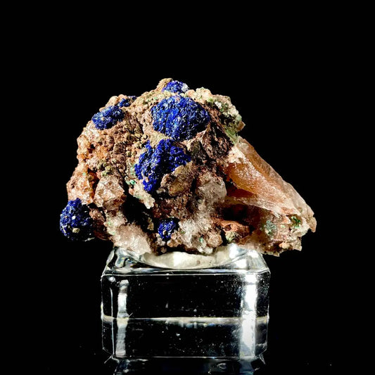 B39-Anhui Azurite with Malachite Crystals on Matrix | Natural Copper Mineral Specimen | Rare Association Piece | 27 g | 5*3.5*1.5 cm