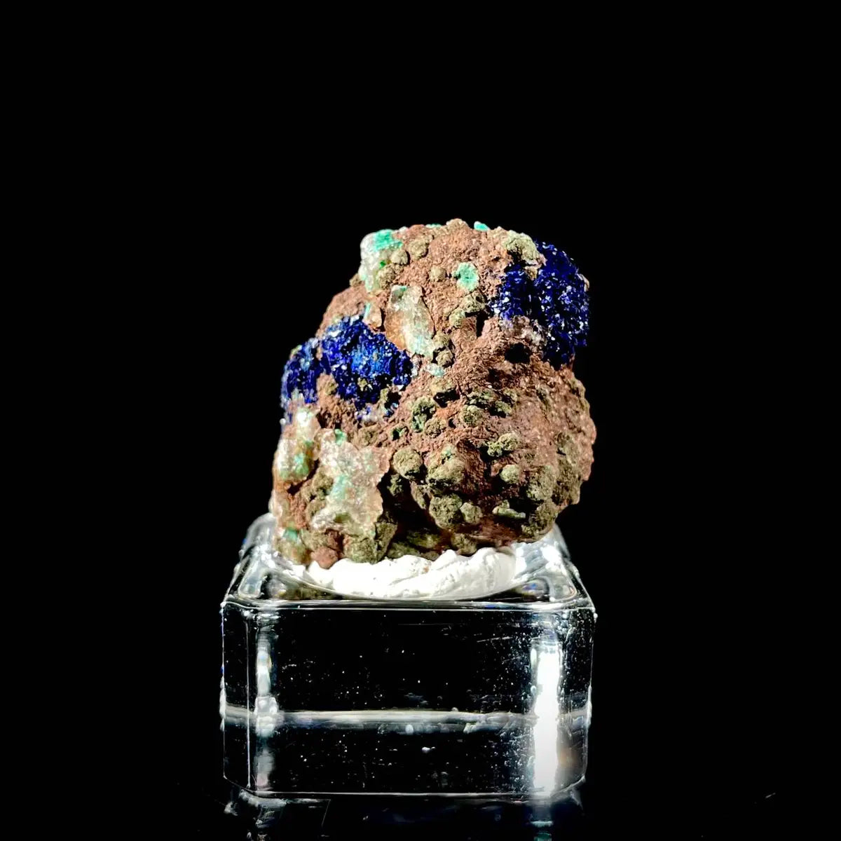 Anhui Azurite with Malachite Crystals on Matrix | Natural Copper Mineral Specimen | Rare Association Piece | 15 g | 3.5*3*1.5 cm