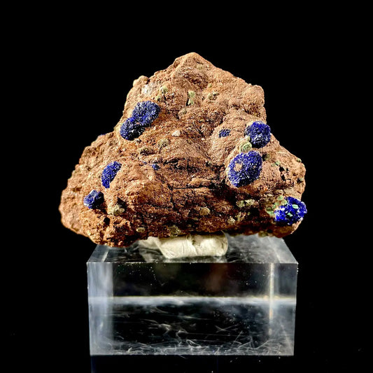 B41-Anhui Azurite with Malachite Crystals on Matrix | Natural Copper Mineral Specimen | Rare Association Piece | 63 g | 6*5*2.5 cm