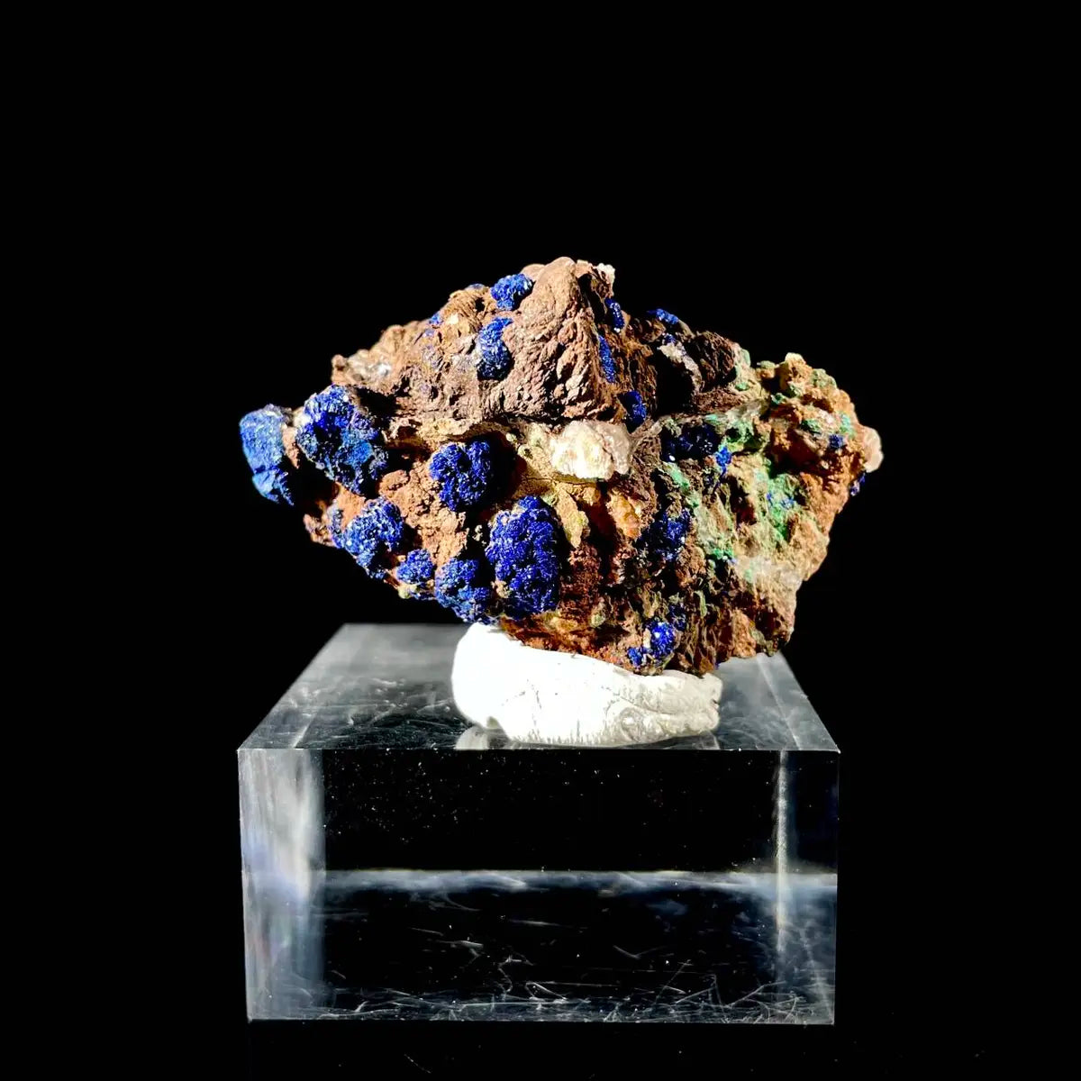 Anhui Azurite with Malachite Crystals on Matrix | Natural Copper Mineral Specimen | Rare Association Piece | 44 g | 5.5*3.5*3 cm
