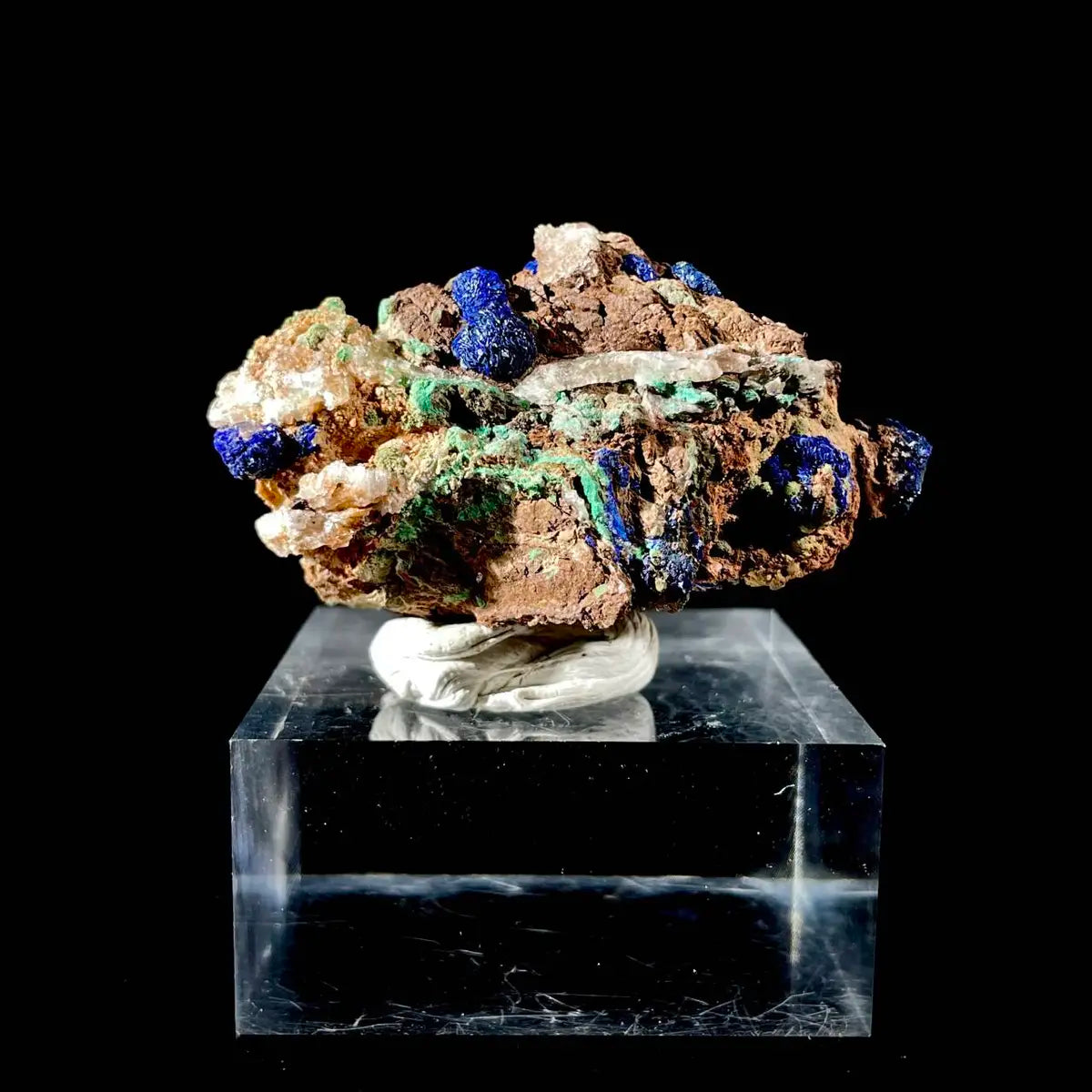 Anhui Azurite with Malachite Crystals on Matrix | Natural Copper Mineral Specimen | Rare Association Piece | 44 g | 5.5*3.5*3 cm