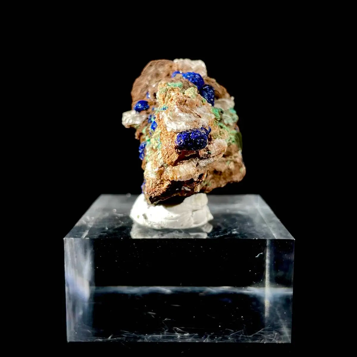 Anhui Azurite with Malachite Crystals on Matrix | Natural Copper Mineral Specimen | Rare Association Piece | 44 g | 5.5*3.5*3 cm
