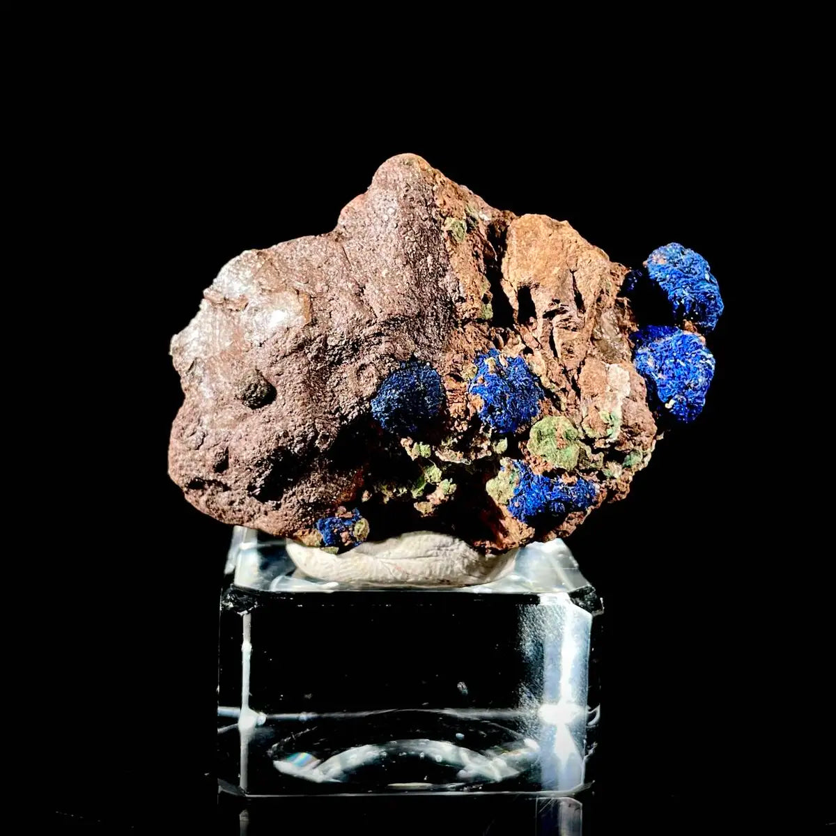 Anhui Azurite with Malachite Crystals on Matrix | Natural Copper Mineral Specimen | Rare Association Piece | 34 g | 6*4*1.5 cm