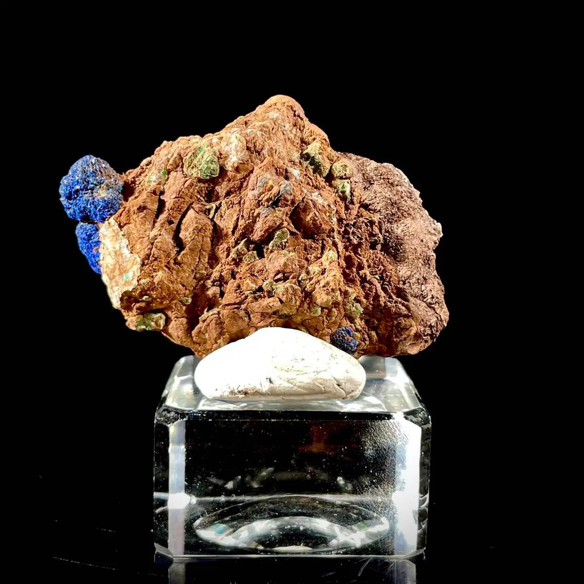 Anhui Azurite with Malachite Crystals on Matrix | Natural Copper Mineral Specimen | Rare Association Piece | 34 g | 6*4*1.5 cm